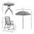 6 Piece Patio Dining Set For 4 With Umbrella