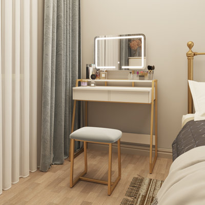 Vanity set with 3 colour mirrors