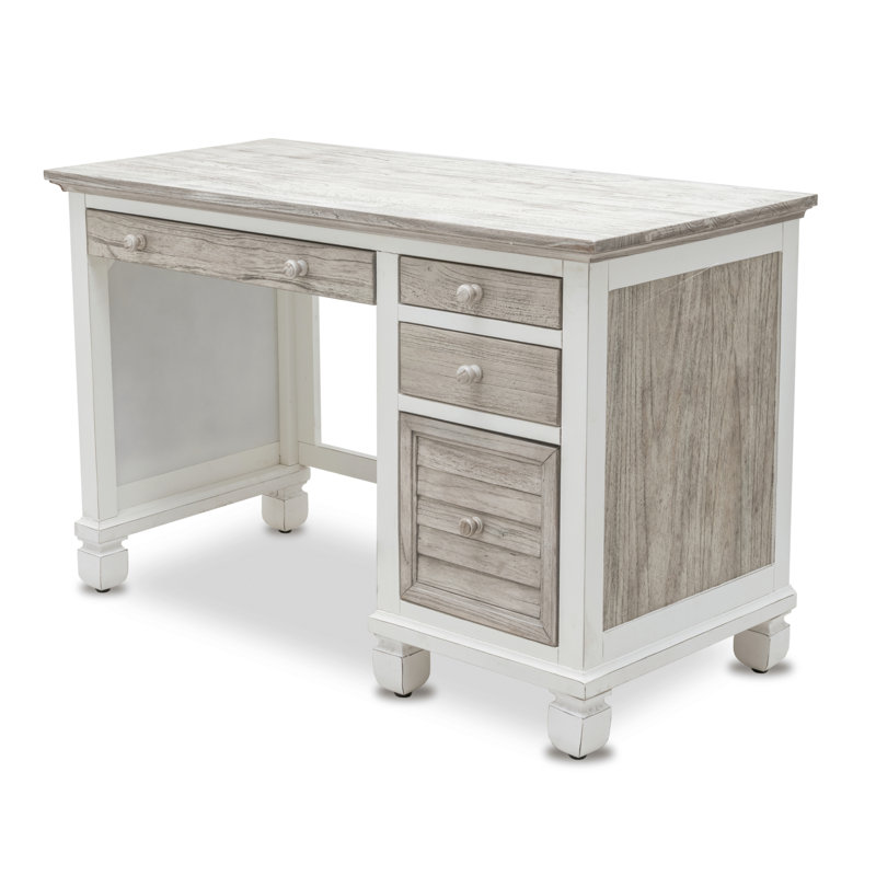 Islamorada - Desk & Chair Set - Dapple Grey and Blanc Finish