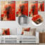 Collages abstraits rouges et brun médiévaux - Art mural abstrait en métal-928859629