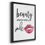 «Beauty Starts With A Smile», toile encadrée de qualité supérieure - prête à être accrochée-1134850413-1134850415
