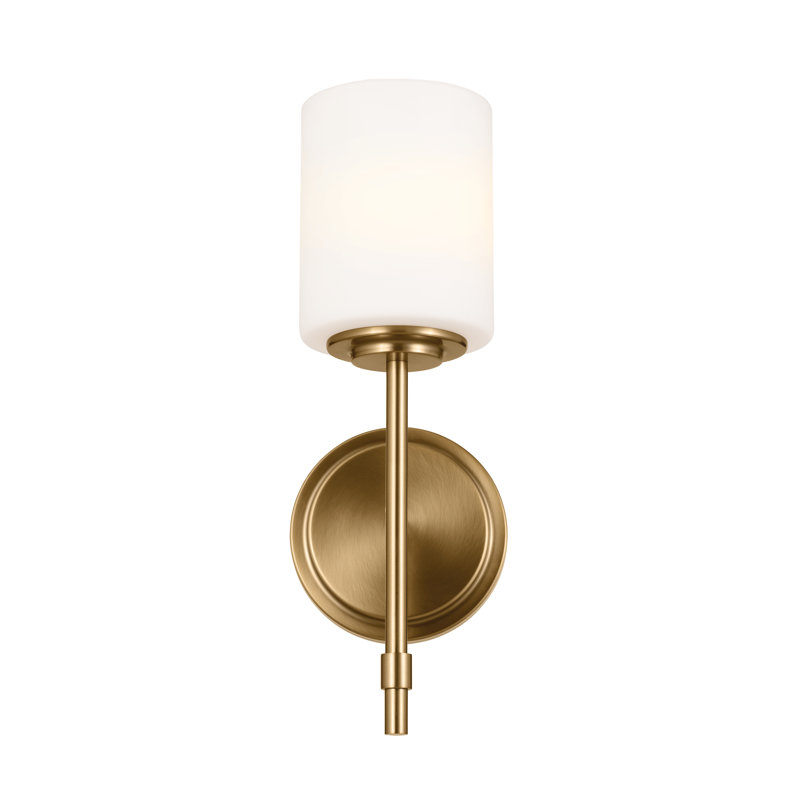 Ofeliya Armed Sconce, Brushed Natural Brass