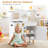 Play Kitchen for Kids with Stoves Faucet Sink Microwave Oven Cooking Accessories White-122872358