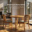 Ensemble de table de salle à manger 3 pièces pour 2 personnes, table pliable en bois avec chaises rembourrées, conception peu encombrante-2008238905