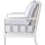 34" Deep Accent Chair With Navy Stripes, White Upholstery Stripe - Adds A Fresh Look