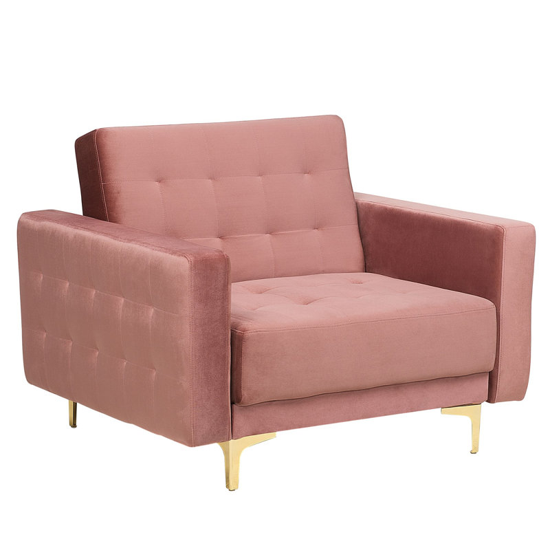 Rales Upholstered Accent Chair, Pink