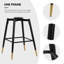Tabouret de bar et de comptoir pivotant rembourré de 26 po / 29 po avec structure en métal solide et dossier en velours-12072497-28795499