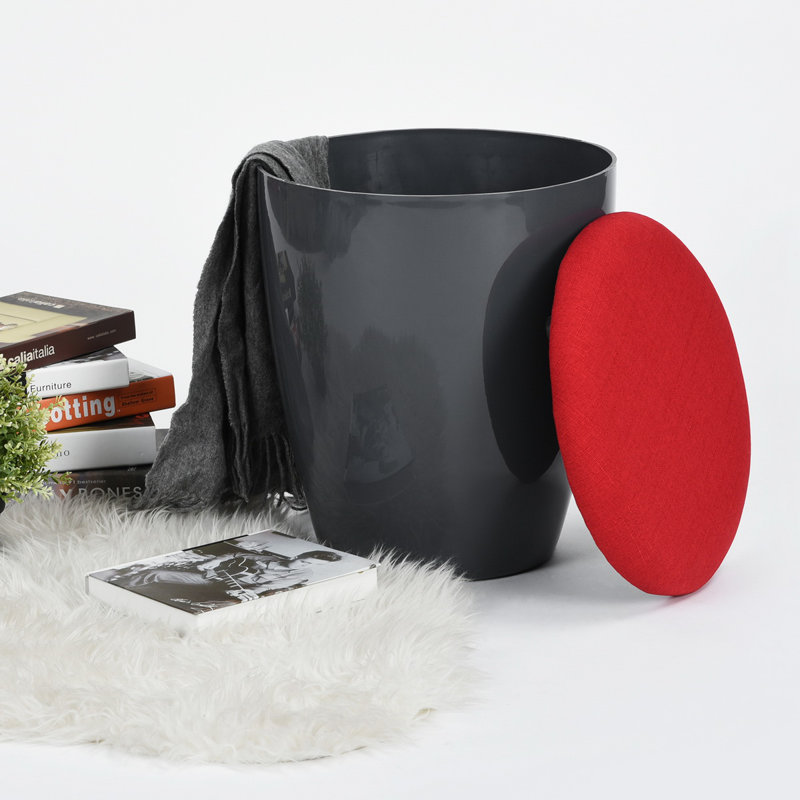 Athaliah 37cm Wide Oval No Pattern Ottoman with Storage