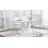 Jeanlouis Modern Pedestal Dining Set with Faux Marble Table & PU Leather Chairs-2013382406-2013382401-2013861367
