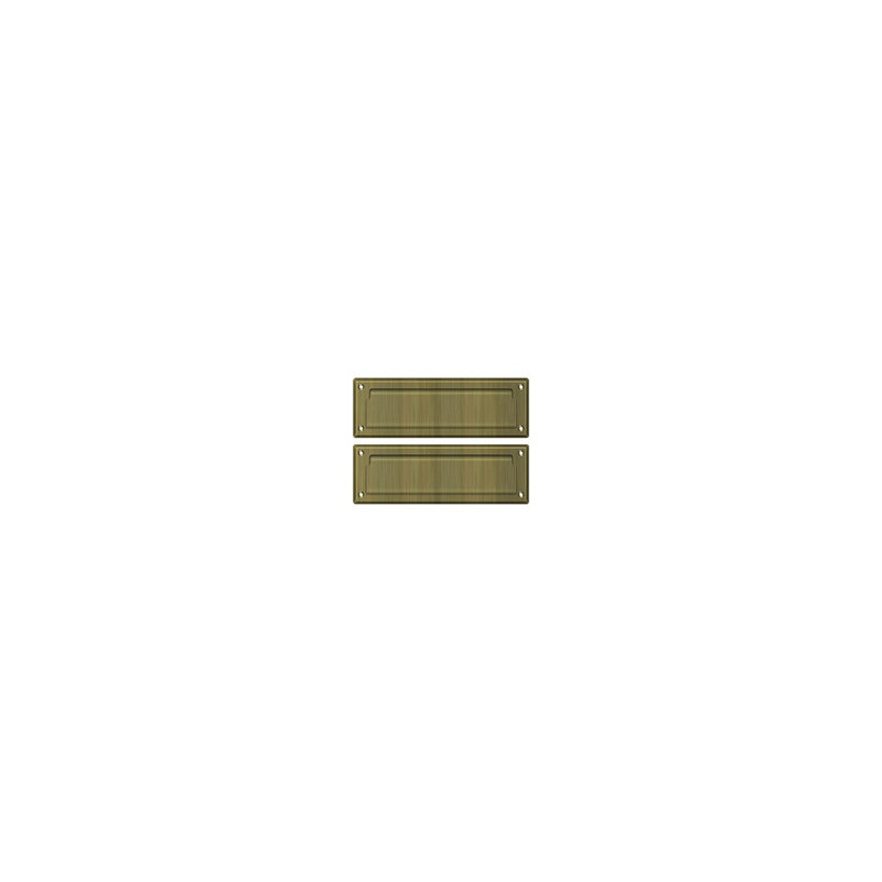 9" in x 3" Brass Mail Slot, Antique Brass