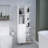 Mott 63" H Linen Bathroom Cabinet With Seven Open Shelves, One Drawer And Four Legs,White-393671628