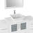 Ravenna 54" Freestanding Single Sink Bathroom Vanity with Engineered Marble Top and Matching Mirror-27042779