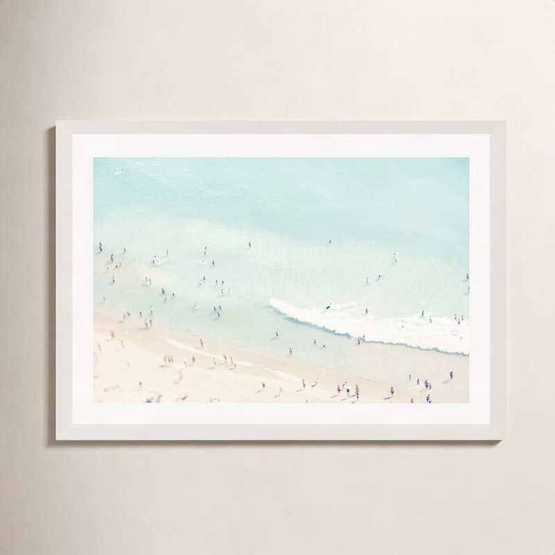 Tully "Beach Summer Love II" Print, 8" H x 12" W x 0.75" D, White Single Picture Framed, Yes
