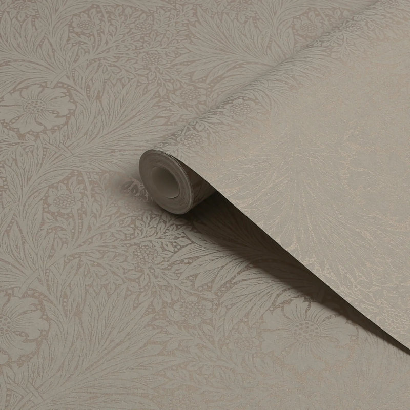 William Morris At Home Marigold Fibrous Wallpaper, Beige