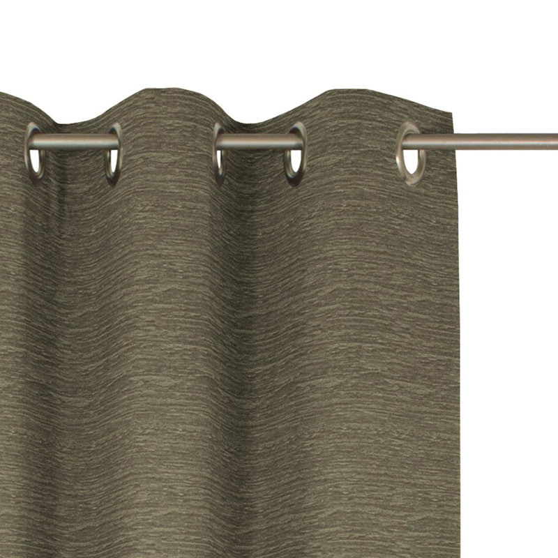 Gracierose Synthetic Eyelet Single Curtain Panel, opaque, 180cm Width x 132cm Drop, Taupe