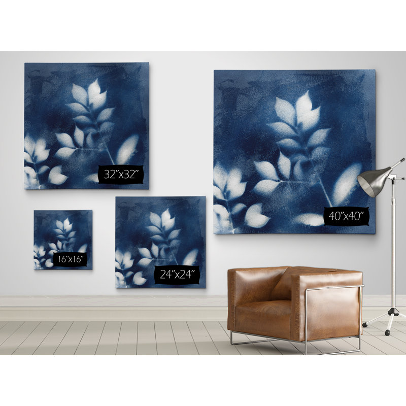 « nature indigo iii », impression sur toile, H 24 po x l 24 po x P 1,5 po