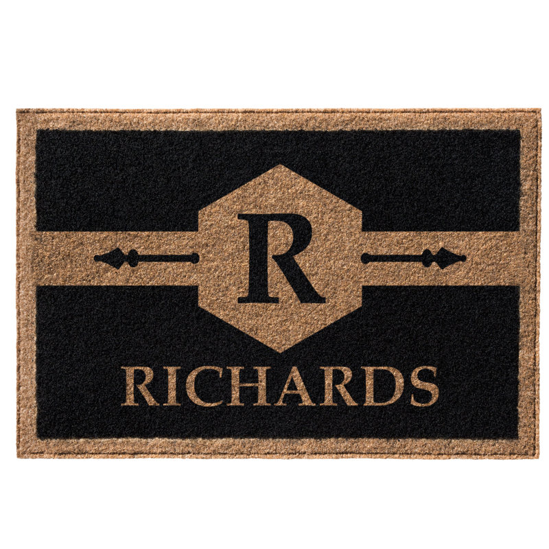 Tapis d'entrée en caoutchouc antidérapant Boynton 60 po x 36 po, Oui, Noir, H 36 po x l 60 po