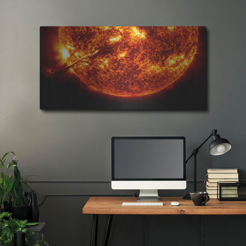 «Solar Flare», art mural en métal Luxe, H 24 po x l 48 po