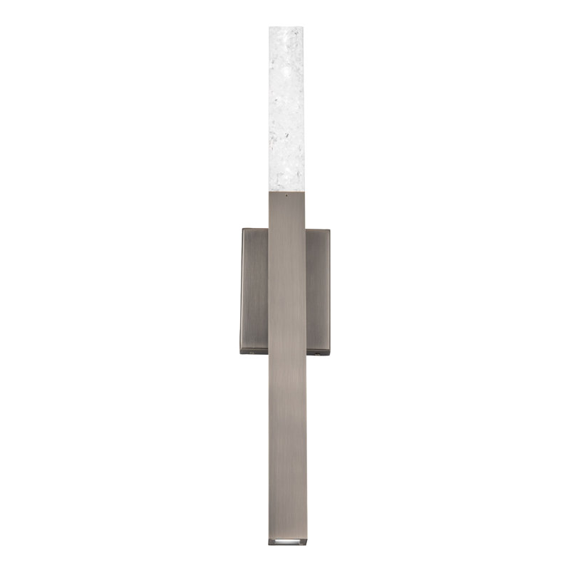 Minx Antique Nickel LED Wallchiere with Reclaimed K5 Crystals
