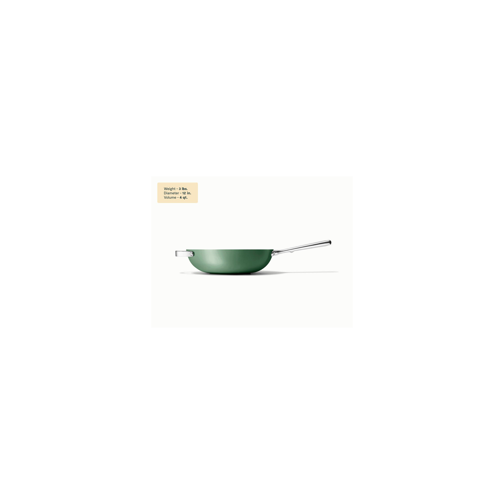 Caraway Nonstick Ceramic Fry Pan, 12", Sage