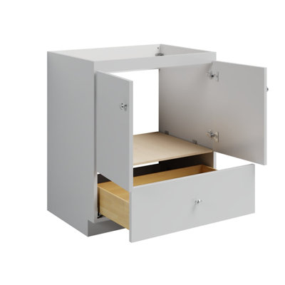 Slab 30 in. W x 21 in. D x 34.5 in. H Bath Vanity Cabinet without Top in Dewy Morning