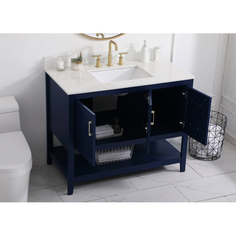 Ensemble de meuble-lavabo simple 42 po Scottsbluff, clair