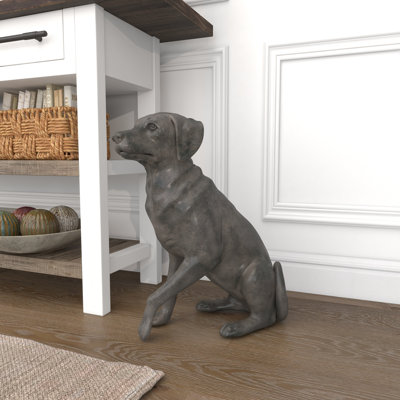 Polystone Dog Decorative Brown Sculpture