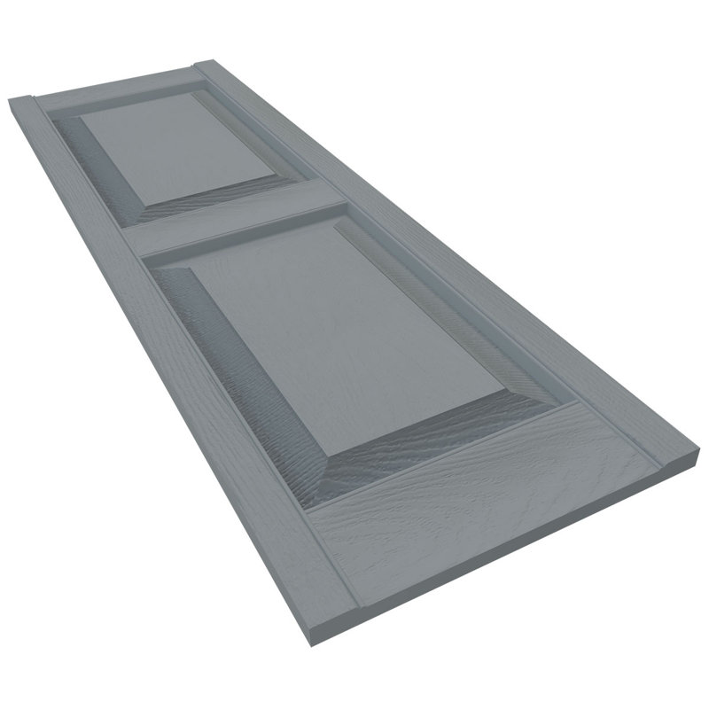 Platinum Raised Panel Vinyl Decorative Shutters, 12" x 50"
