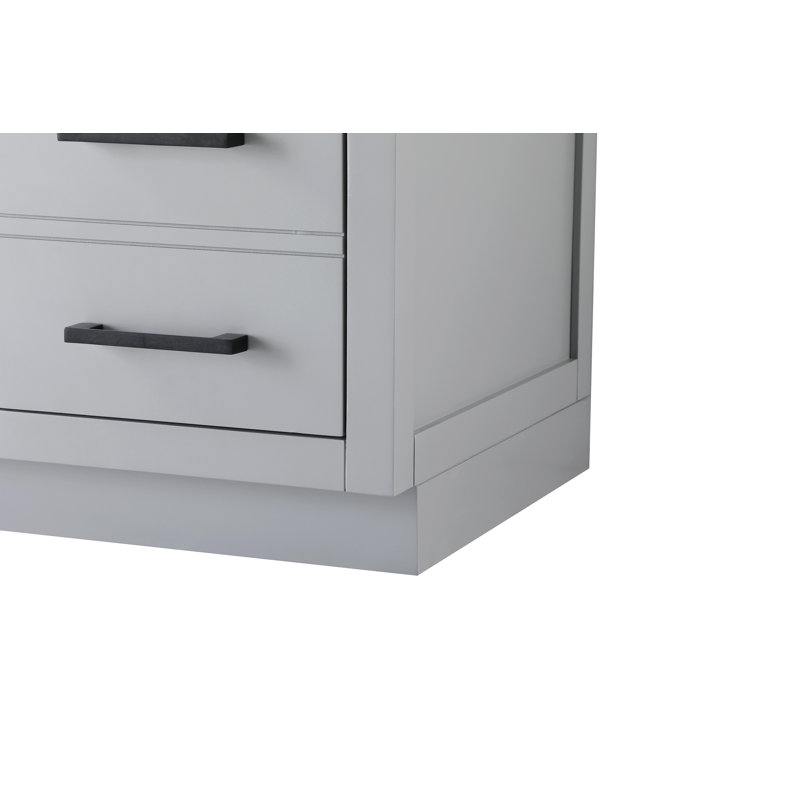 Meuble-lavabo simple 60 po Ahner, Gris