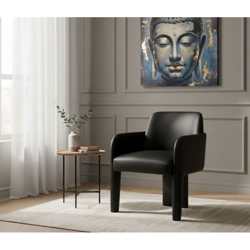Chaise en cuir Sharon Performance Vegan, Noir