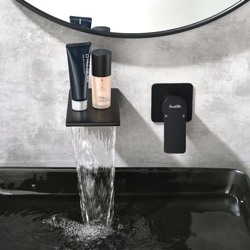 Wall Mounted Optional Single-handle Bathroom Faucet, Black