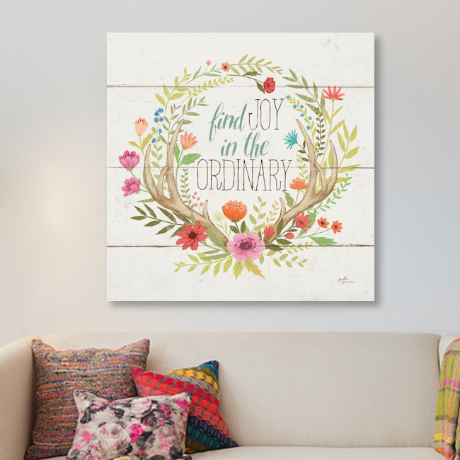 « rustique fleuri v », art textuel sur toile tendue, H 26 po x l 26 po x P 1,5 po, Pas de tapis, Toile tendue