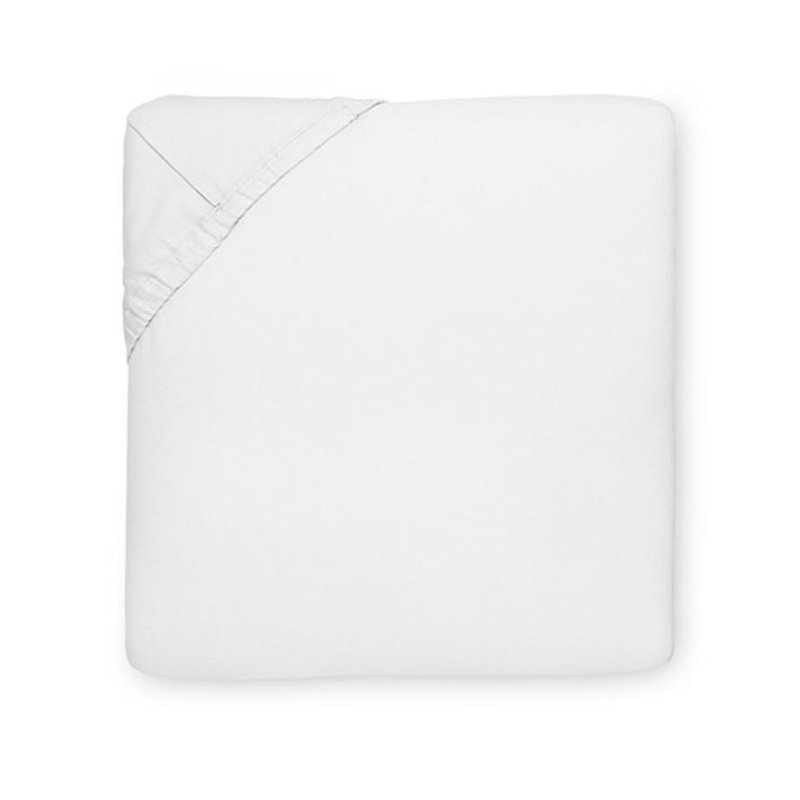 Sereno Percale Fitted Sheet, White, California king Fitted Sheet