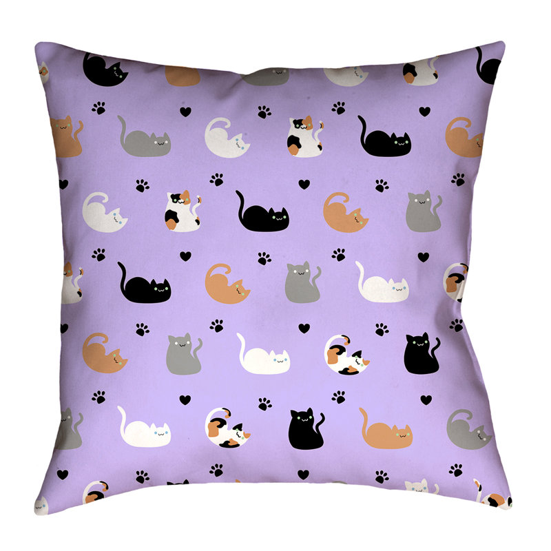 Housse de coussin Katelyn Elizabeth, 14 po x 14 po, Mauve, Simili suède