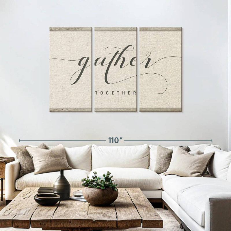 Kema Gather Together Script Wall Sign, 48" H x 74" W