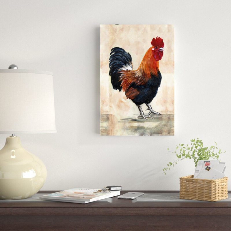 Reproduction d’art sur toile tendue, "Rooster Rooster", H 18 po x l 12 po