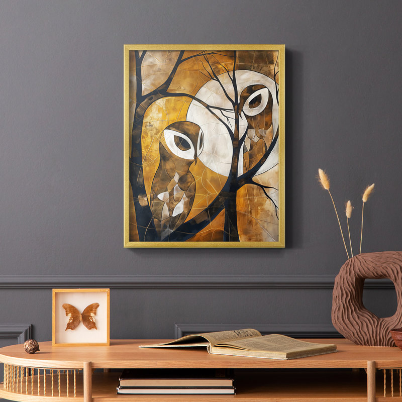 ANIMALS Series XC - reproduction encadrée de qualité supérieure - prête à être accrochée - aucun clou requis, Doré