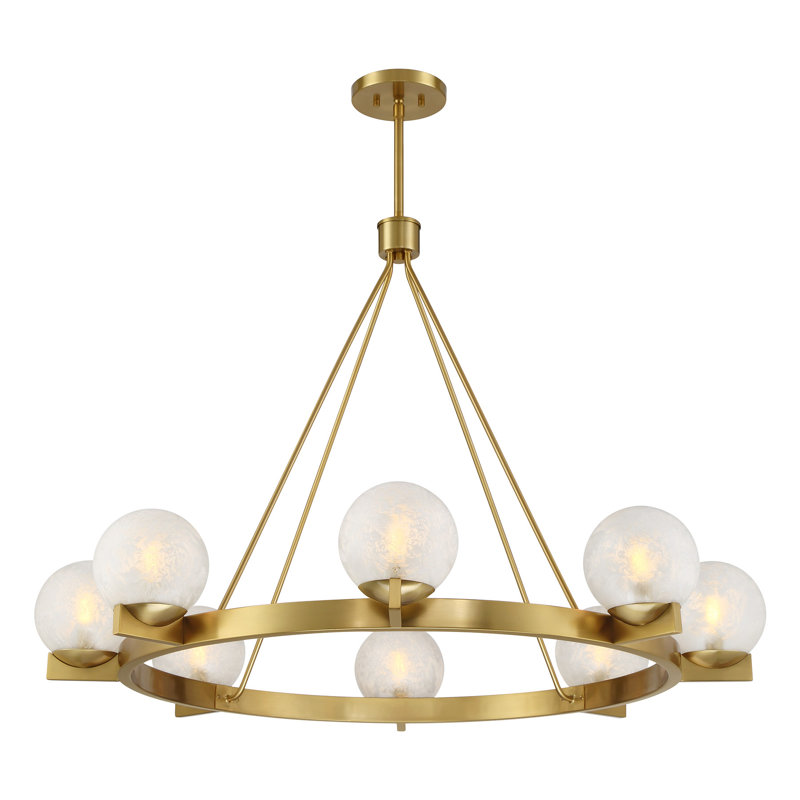 Darien 8-Light Chandelier in Brass, Brass