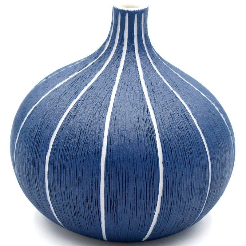 Vase de table Baldvina, H 3,4 po x l 3,2 po x P 3,2 po, Bleu