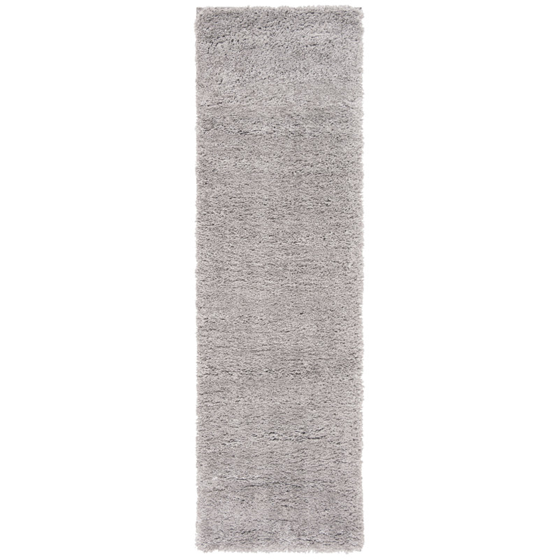 Tapis ivoire à poils longs Sador, Tapis de couloir 2 pi 3 po x 6 pi, Grey