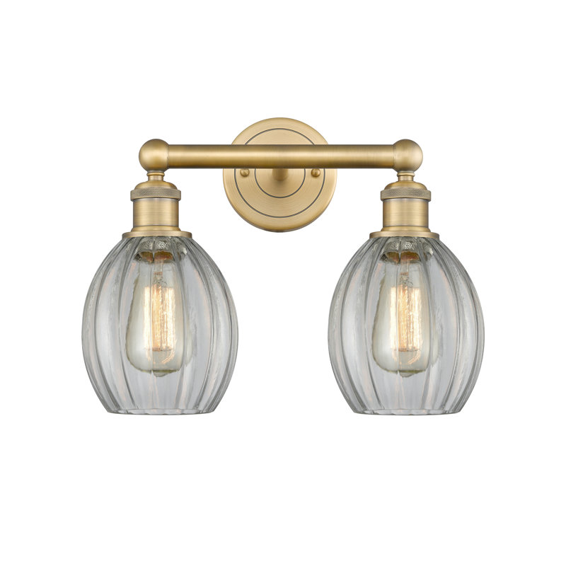 Bolduc 2 - Light Dimmable Vanity Light, Clear, Brushed Brass