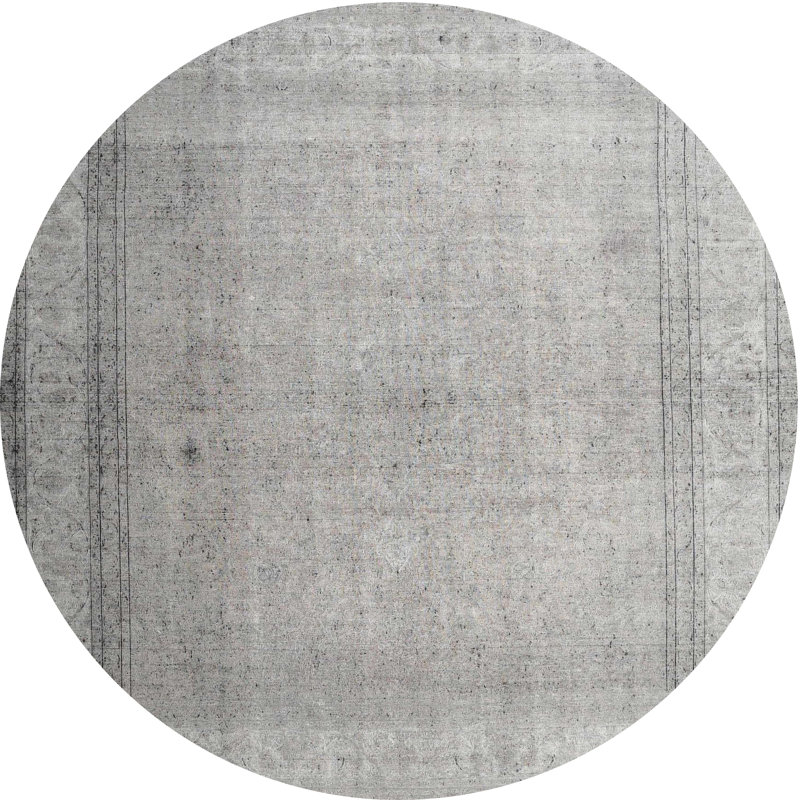 Tapis gris zone contemporaine, Rond 8 pi