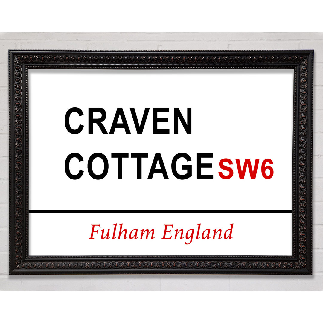 Craven Cottage Schilder - Drucken