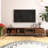 Modern 76.7" Width Entertainment Center With Glass-Doors, TV Stand For Tvs Up To 85"