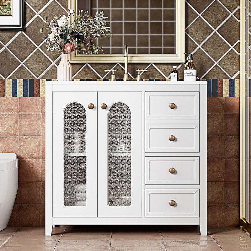 Meuble-lavabo de salle de bain avec lavabo