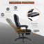 Fauteuil de bureau à haut dossier avec dossier inclinable à 6 modes de vibration et 5 points de repose-pieds rétractable
