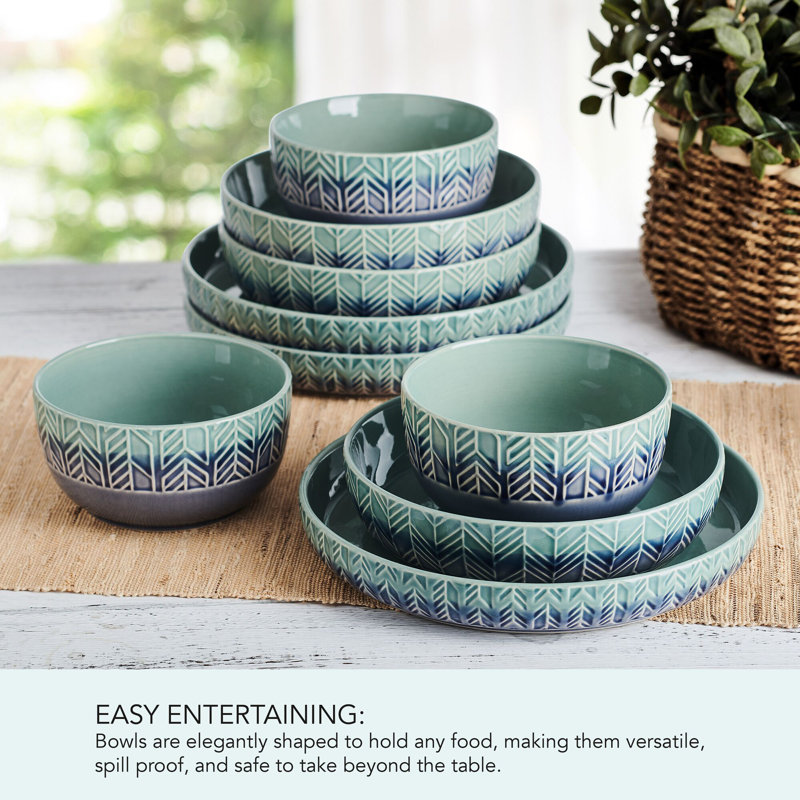 Austyn 9-Piece Dinnerware Bowl Set, Service for 3