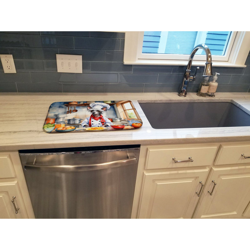 Chinese Crested The Chef Dish Drying Mat