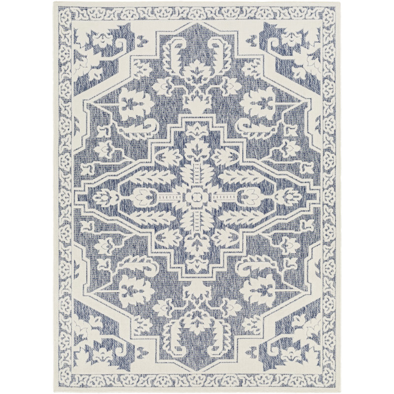 Oriental Indoor / Outdoor Rug, Rectangle 5'3" x 7'