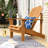 Solid Wood Spacious Adirondack Chair with Cup Holder